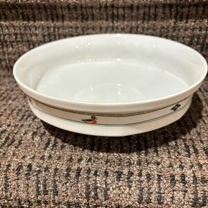 9" Round Gallo Design Patito White Serving Bowl with Duck Design